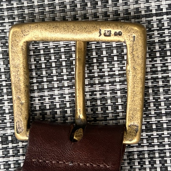 John Varvatos Braided Brown Leather Belt  Hand Made in Italy Great Condition - Picture 9 of 9